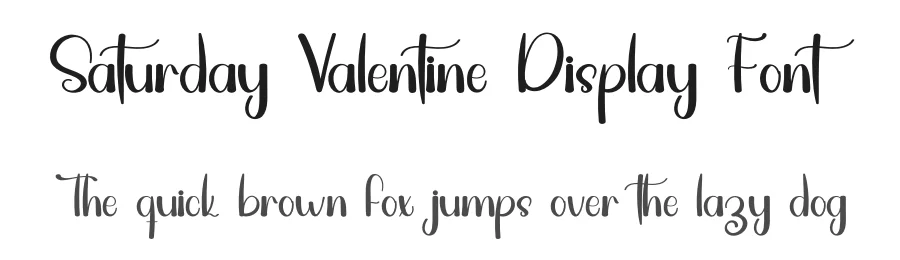 Saturday Valentine Display Font by inermediaSTUDIO — Script Handwritten Font