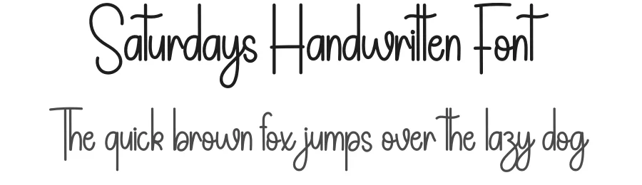 Saturdays Handwritten Font by andikastudio — Script Handwritten Font