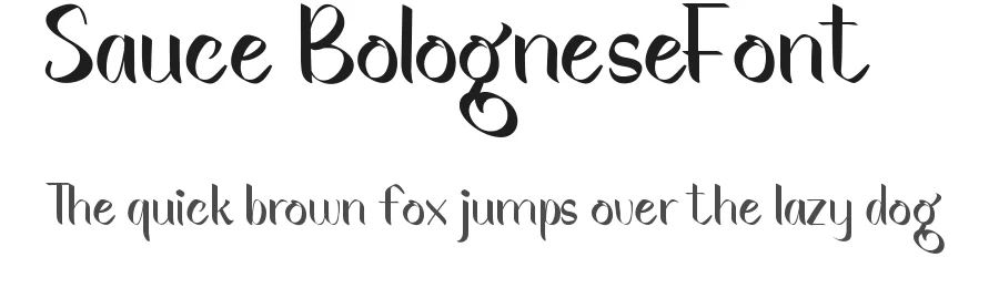Sauce Bolognese Font by CalligraphyFonts.net — Script Handwritten Font