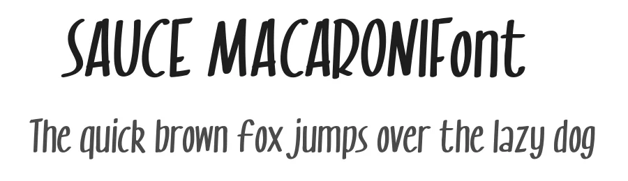 Sauce Macaroni Font by CalligraphyFonts.net — Display Font
