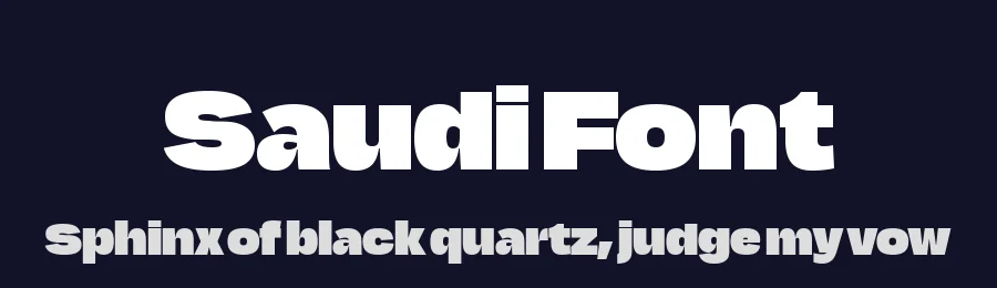 Saudi Font by Zakariya Saleh — Sans Serif Font — thumbnail 2