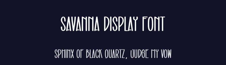 Savanna Display Font by creativeletter — Display Font — thumbnail 2