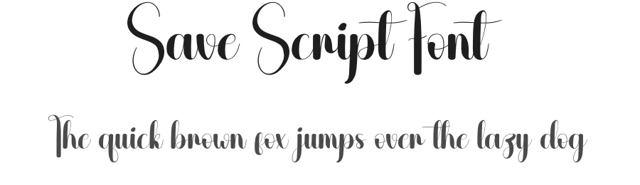 Save Script Font by andikastudio — Script Handwritten Font