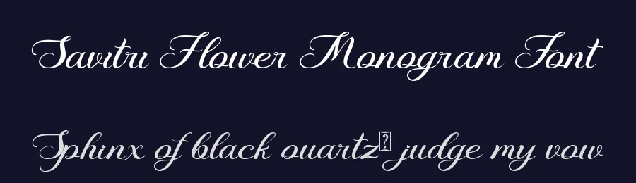 Savitri Flower Monogram Font by Yoga Letter — Script Handwritten Font — thumbnail 2