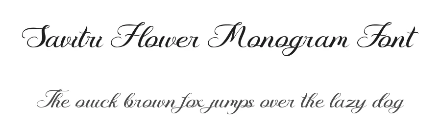 Savitri Flower Monogram Font by Yoga Letter — Script Handwritten Font