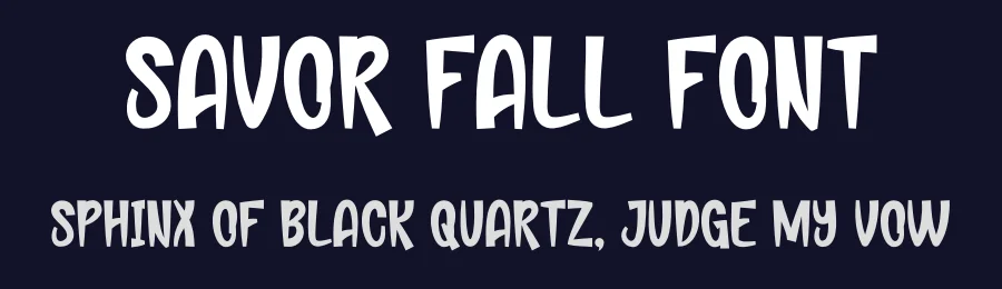 Savor Fall Font by Maiko Hatta — Display Font — thumbnail 2