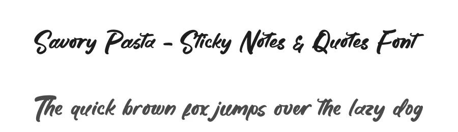 Savory Pasta – Sticky Notes & Quotes Font by letterenastudios — Script Handwritten Font