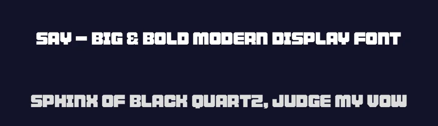 SAY – Big & Bold Modern Display Font by fontrow — Display Font — thumbnail 2