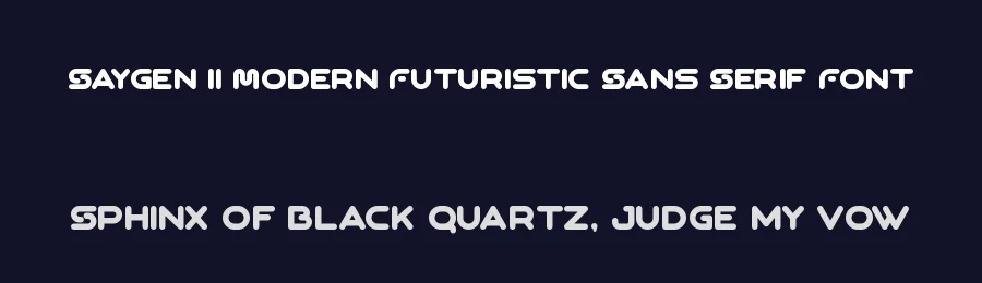 Saygen || Modern Futuristic Sans Serif Font by ErmediaStudio — Display Font — thumbnail 2