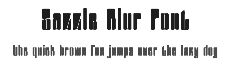 Sazzle Blur Font by craftsupplyco — Display Font