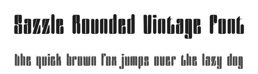 Sazzle Rounded Vintage Font by craftsupplyco — Display Font