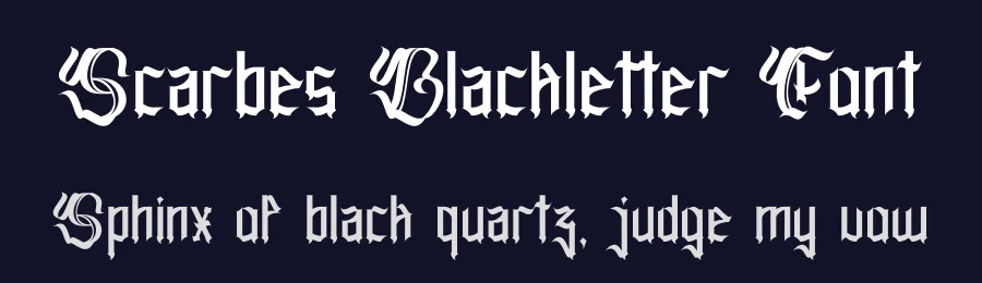 Scarbes Blackletter Font by Dhabee — Blackletter Font — thumbnail 2
