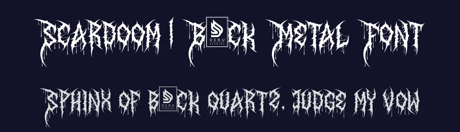 Scardoom | Black Metal Font by Denustudios — Decorative Font — thumbnail 2