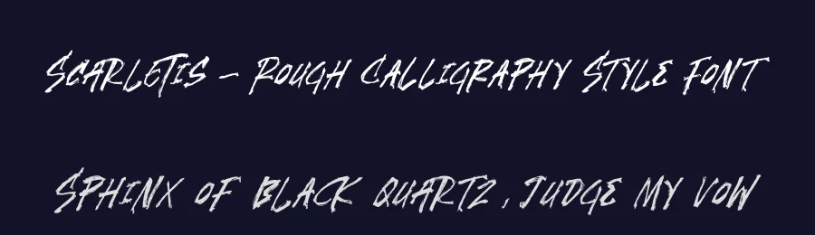 Scarletis – Rough Calligraphy Style Font by stylishtype.co — Script Handwritten Font — thumbnail 2