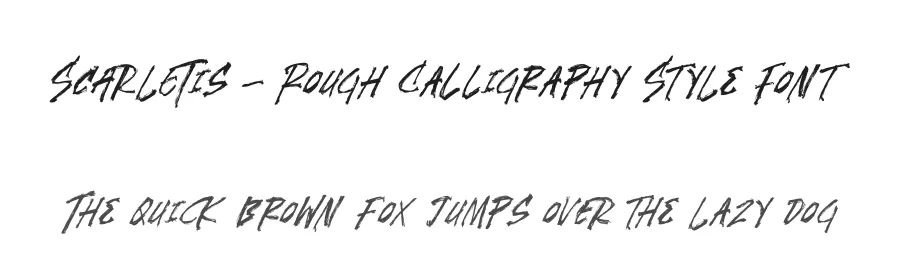 Scarletis – Rough Calligraphy Style Font by stylishtype.co — Script Handwritten Font