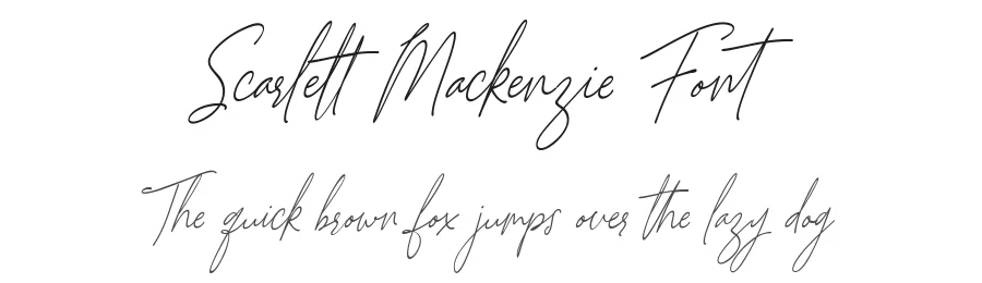 Scarlett Mackenzie Font by letterhanna — Script Handwritten Font