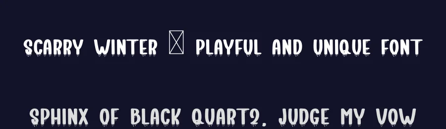Scarry Winter – Playful And Unique Font by freshtypeink — Display Font — thumbnail 2