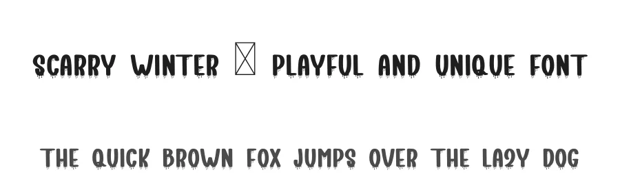 Scarry Winter – Playful And Unique Font by freshtypeink — Display Font
