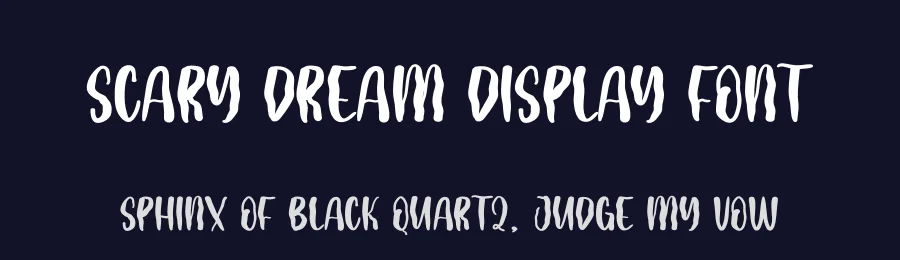 Scary Dream Display Font by creativeletter — Display Font — thumbnail 2