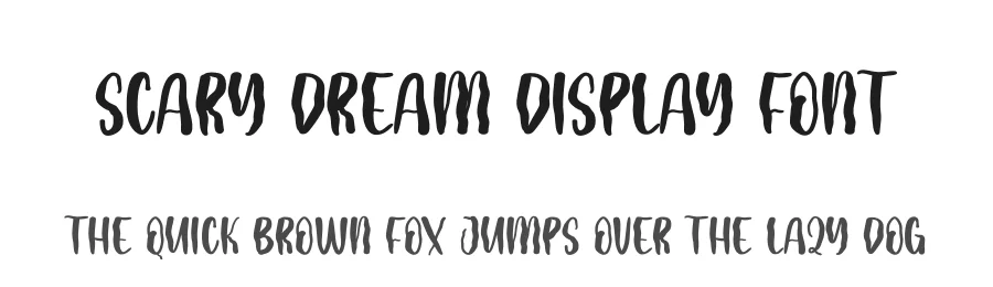 Scary Dream Display Font by creativeletter — Display Font