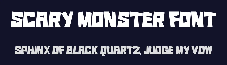 Scary Monster Font by Pian45 — Display Font — thumbnail 2