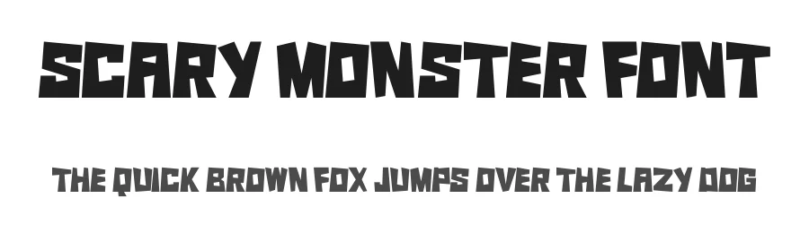 Scary Monster Font by Pian45 — Display Font