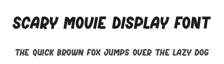 Scary Movie Display Font by creativeletter — Display Font