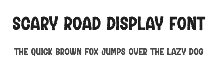 Scary Road Display Font by creativeletter — Script Handwritten Font