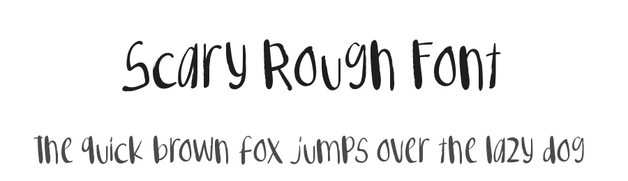 Scary Rough Font by noahtype — Script Handwritten Font