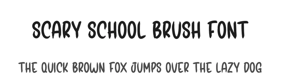 Scary School Brush Font by creativeletter — Script Handwritten Font