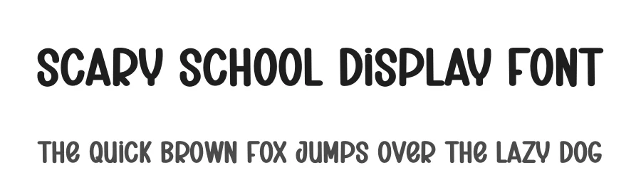 Scary School Display Font by creativeletter — Display Font