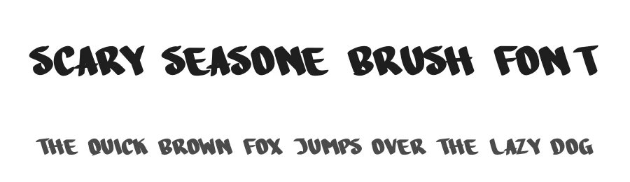 Scary Seasone Brush Font by andikastudio — Display Font