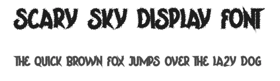 Scary Sky Display Font