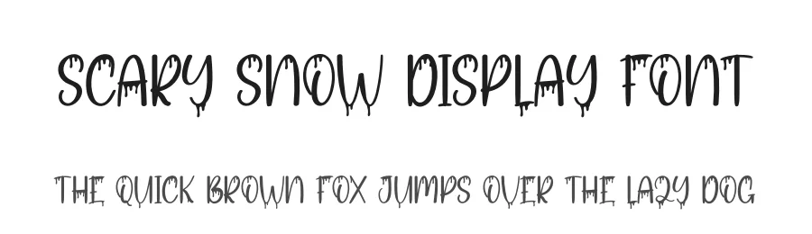 Scary Snow Display Font by andikastudio — Display Font