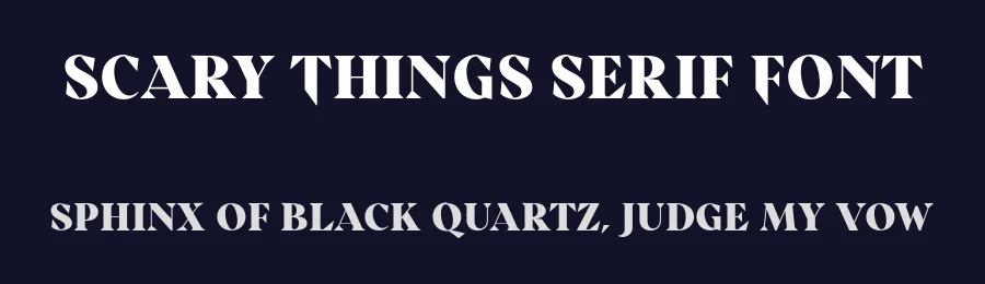 Scary Things Serif Font by Sarid Ezra — Serif Font — thumbnail 2
