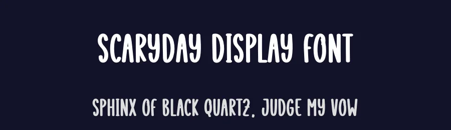 Scaryday Display Font by creativeletter — Display Font — thumbnail 2
