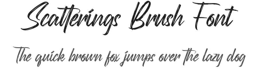 Scatterings Brush Font by CalligraphyFonts.net — Script Handwritten Font