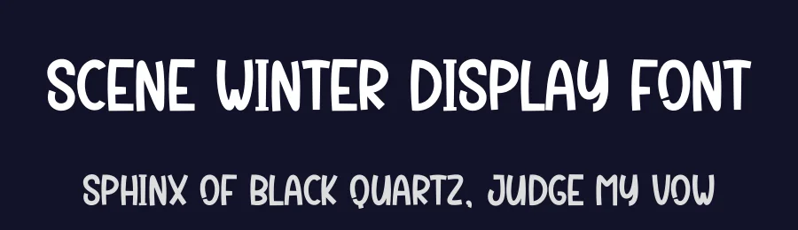 Scene Winter Display Font by creativeletter — Display Font — thumbnail 2