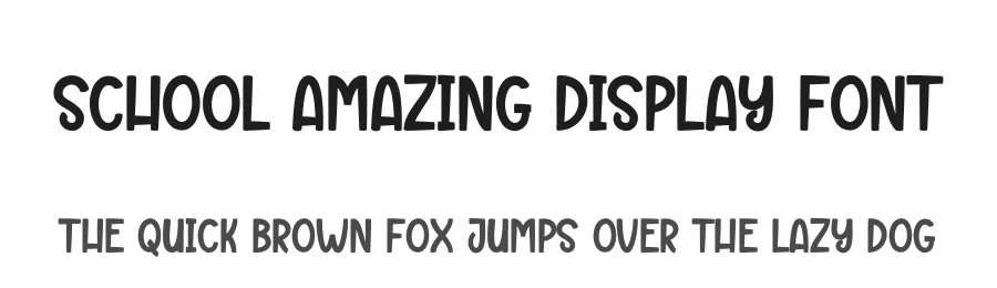 School Amazing Display Font by andikastudio — Display Font