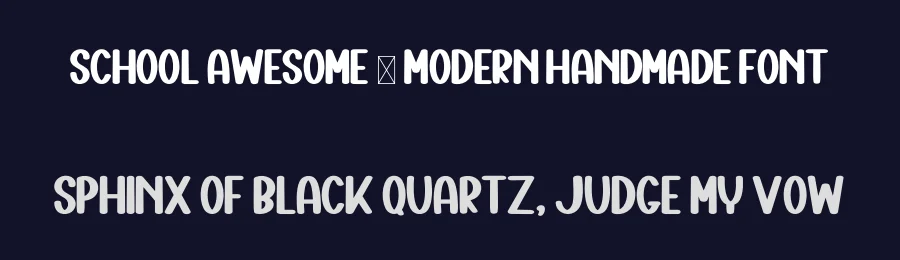 School Awesome – Modern Handmade Font by inermediaSTUDIO — Display Font — thumbnail 2