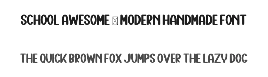 School Awesome – Modern Handmade Font by inermediaSTUDIO — Display Font