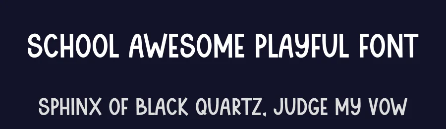 School Awesome Playful Font by freshtypeink — Display Font — thumbnail 2
