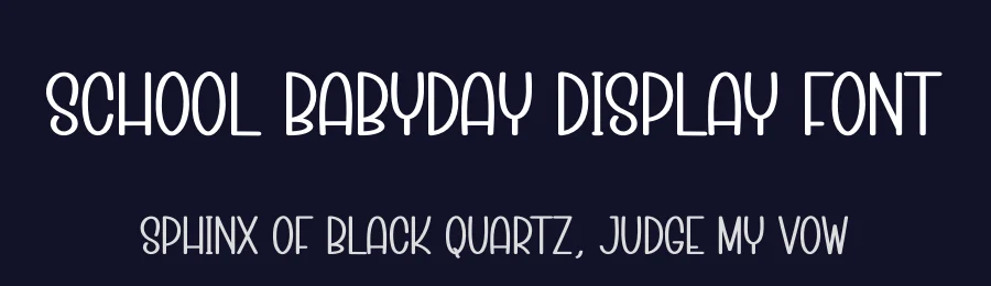 School Babyday Display Font by creativeletter — Display Font — thumbnail 2