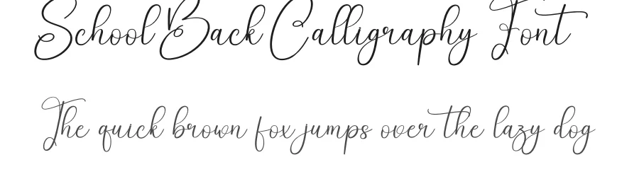 School Back Calligraphy Font by creativeletter — Script Handwritten Font
