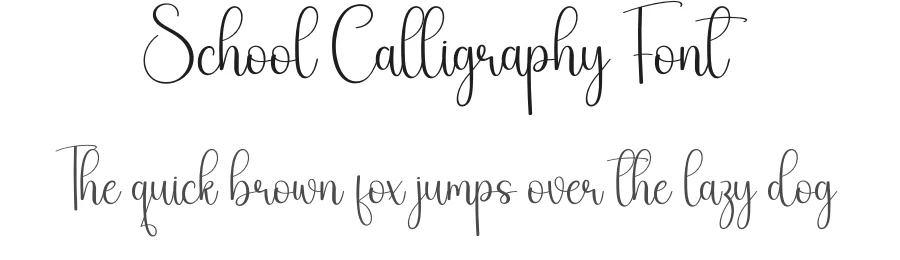 School Calligraphy Font by creativeletter — Script Handwritten Font
