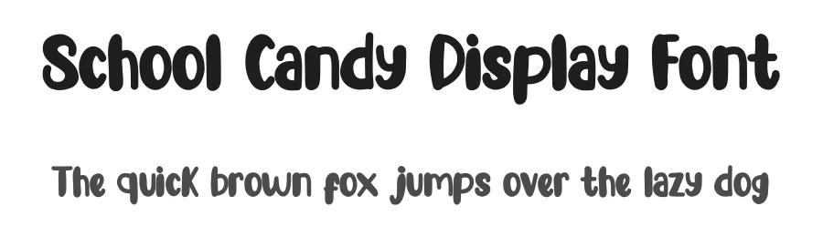School Candy Display Font by Minimalist Eyes — Display Font