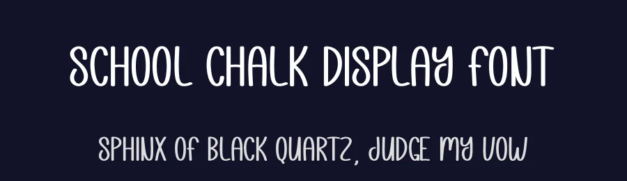 School Chalk Display Font by creativeletter — Display Font — thumbnail 2