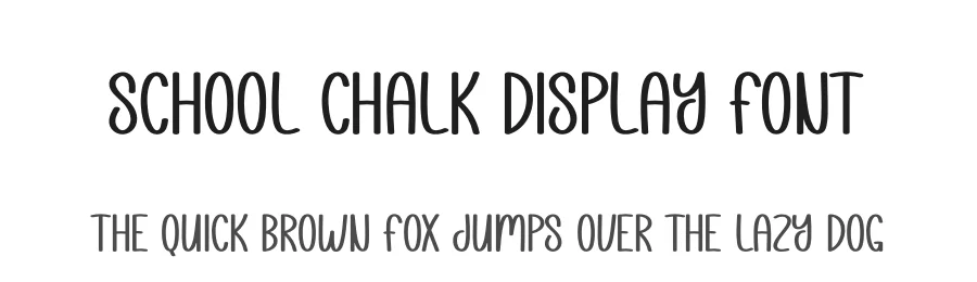 School Chalk Display Font by creativeletter — Display Font