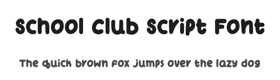 School Club Script Font by freshtypeink — Display Font