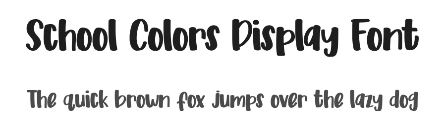 School Colors Display Font by MasyafiStudio — Display Font